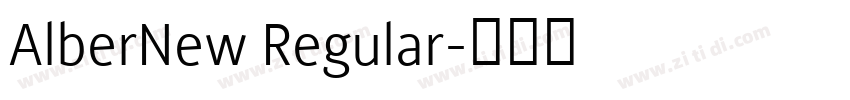 AlberNew Regular字体转换